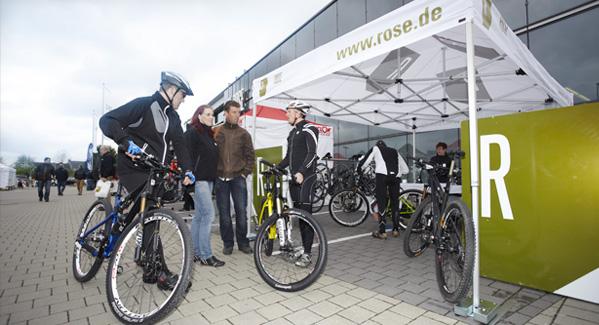 Unsere Fahrräder können vor Ort getestet werden Unsere Fahrräder können vor Ort getestet werden