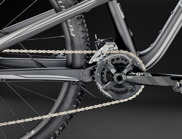 SRAM GX 2x11: X-GLIDE chainrings for highest shifting comfort, forged aluminium crank arms for convincing stability SRAM GX 2x11: X-GLIDE chainrings for highest shifting comfort, forged aluminium crank arms for convincing stability